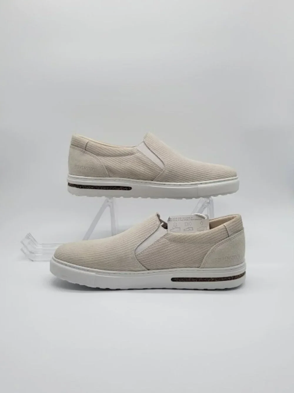 BIRKENSTOCK Oswego Corduroy Slip On Sneakers Ivory Cream EU Size 40 NWT